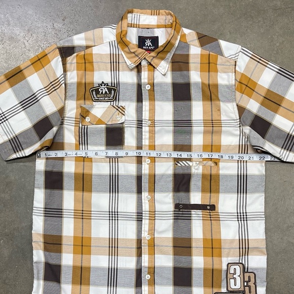 Red Ape MCMXXXIII Affliction Style Short Sleeve Shirt Y2K Cyber Grunge - Picture 7 of 11